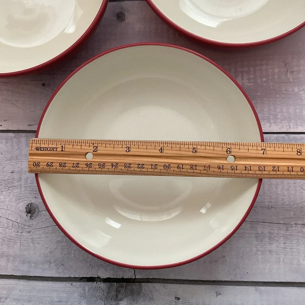 Noritake‎ Stoneware Colorware Cereal Bowls Set Of 3 Raspberry Red 8045
